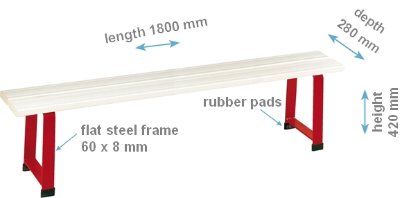 Movable floor bench